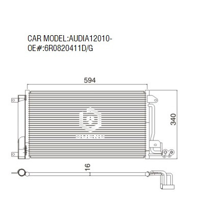 New Condenser For AUDI A1 2010+ 6R0820411D\G