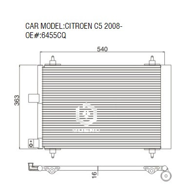 Condenser For CITROEN C5 2008- 6455CQ