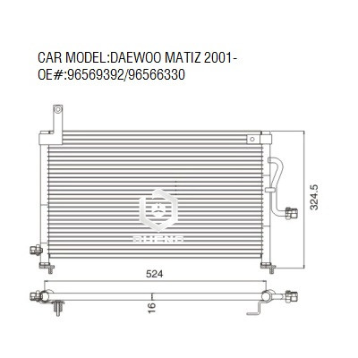 Condenser For DAEWOO MATIZ 2001- 96569392/96566330