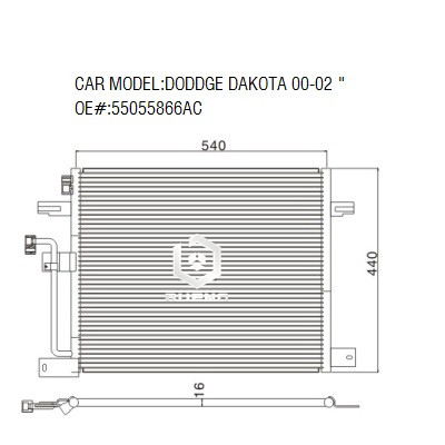 Condenser For DODGE DAKOTA 00-02 55055866AC